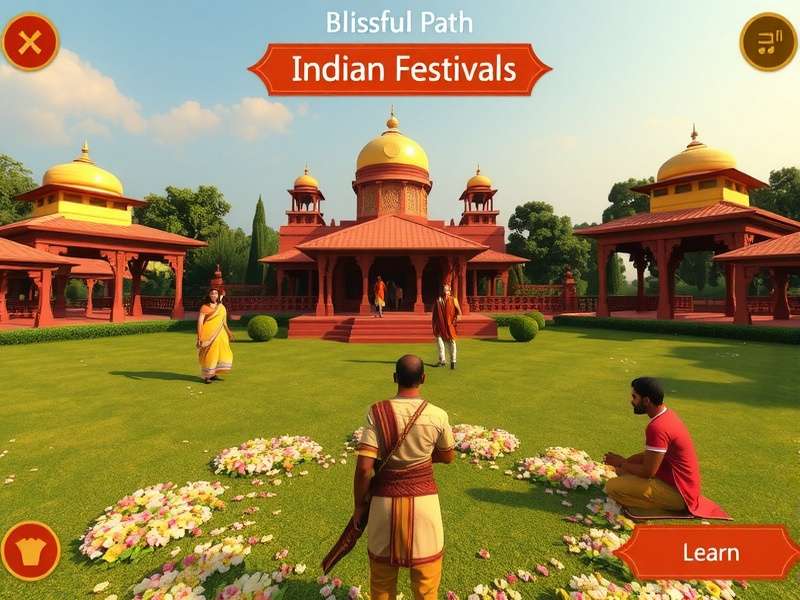 Blissful Path Game Screenshot Showing Indian Festivals